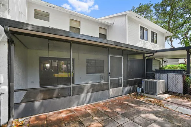 a view of a house with a patio