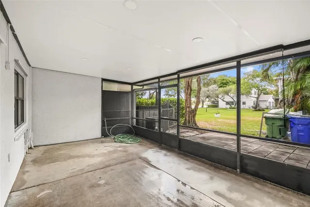 a view of a room with window in the room