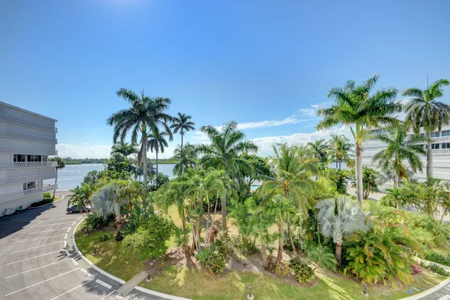 a view of a balcony with an outdoor space