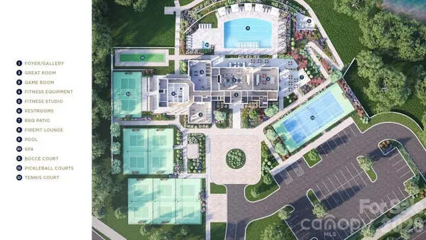 an aerial view of a house with a swimming pool