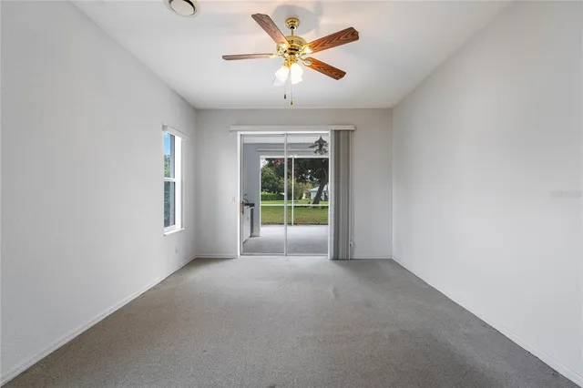 a view of backyard with green space