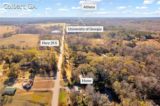 a view of a wooden bench in the backyard