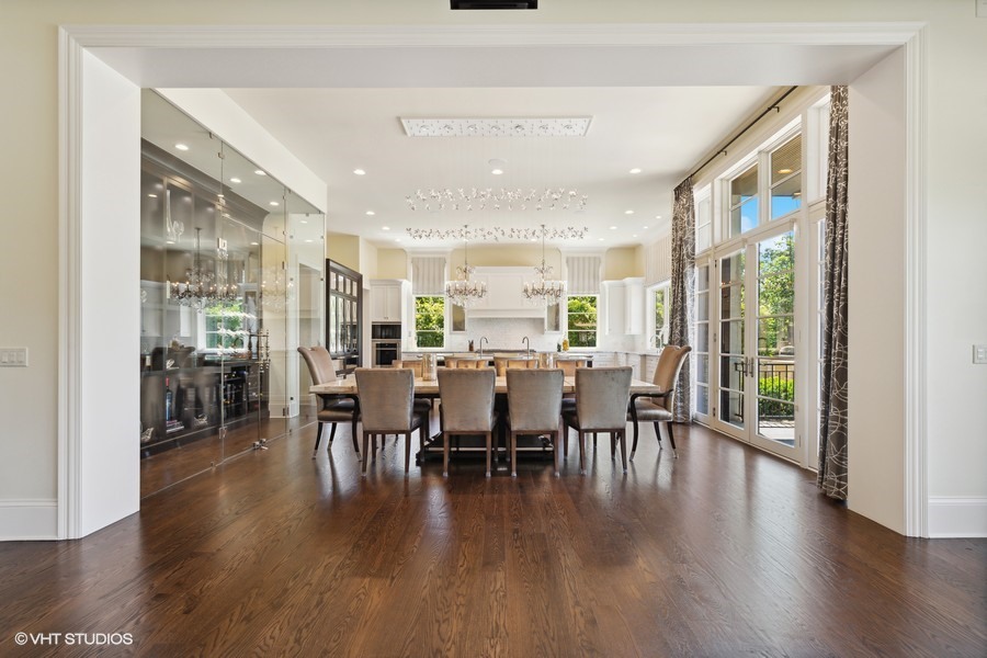 530 South Ridge Road Lake Forest, IL 60045 - Photo 8 of 46 a view of a dining room with furniture window and wooden floor