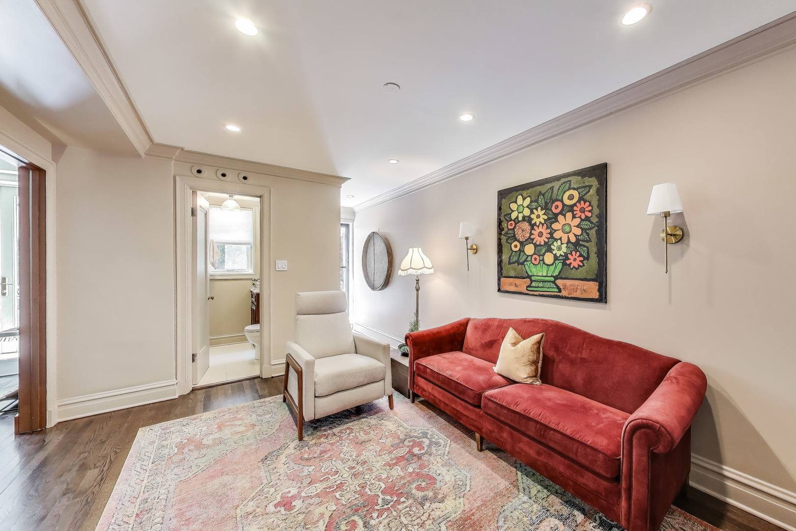 1255 North State Parkway, Unit 2E3E Chicago, IL 60610 - Photo 15 of 38 a living room with furniture and a rug
