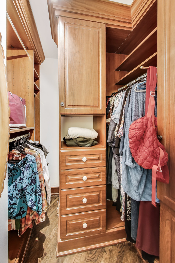 1255 North State Parkway, Unit 2E3E Chicago, IL 60610 - Photo 19 of 38 a view of walk in closet with clothes and shoes