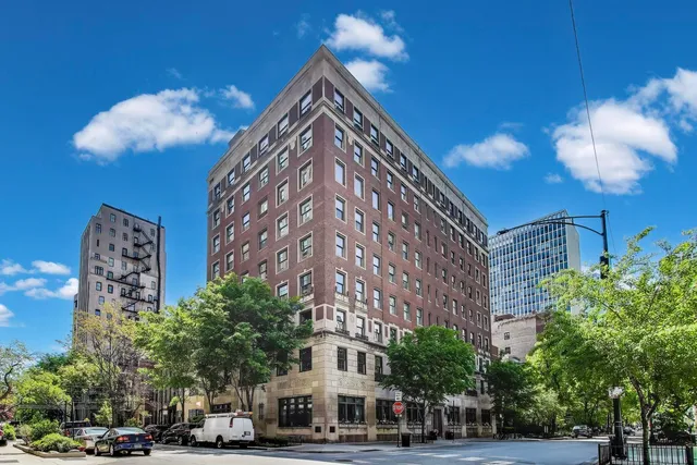 a front view of a building