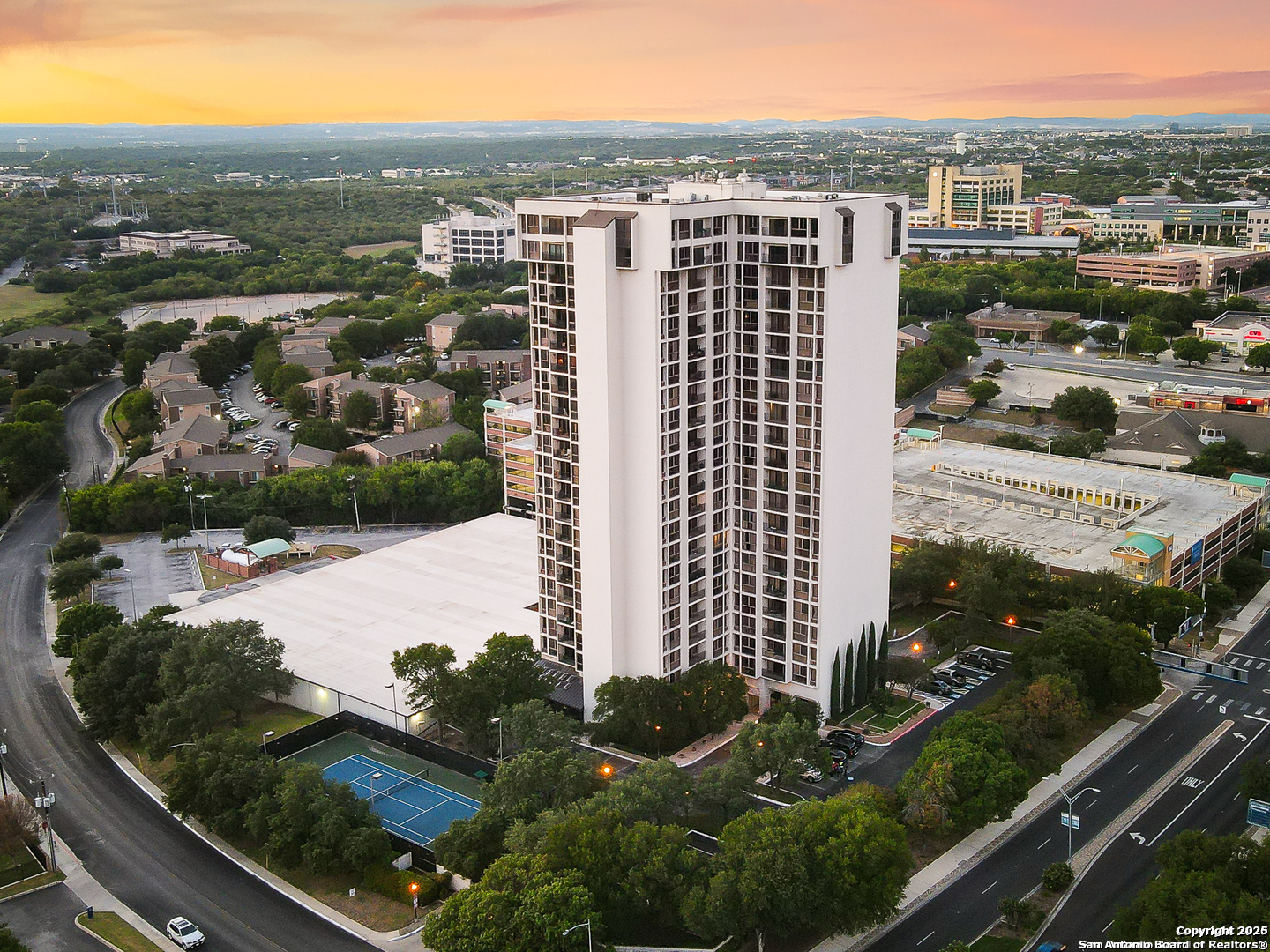 an aerial view of city
