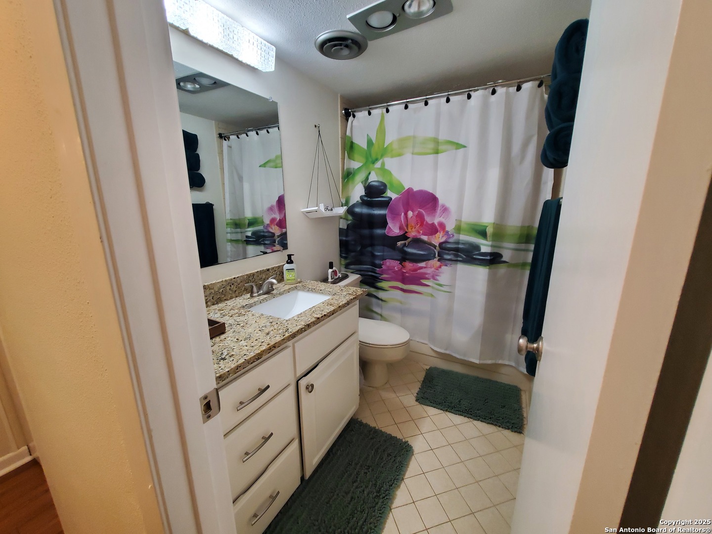 7701 Wurzbach Road, Unit 301 San Antonio, TX 78229 - Photo 38 of 42 a bathroom with a sink vanity and mirror