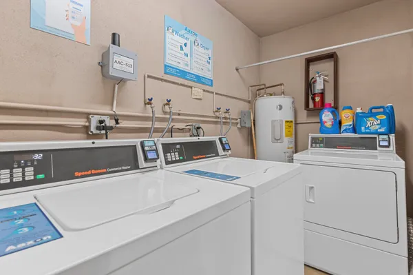 a room with storage and utility