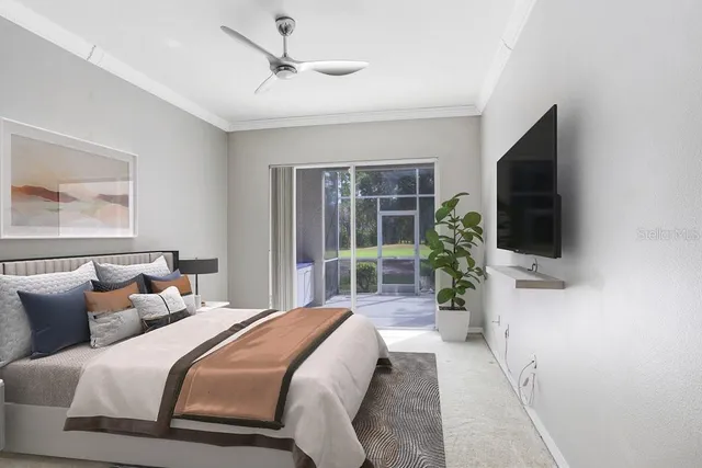 a view of a swimming pool with an outdoor space and seating area