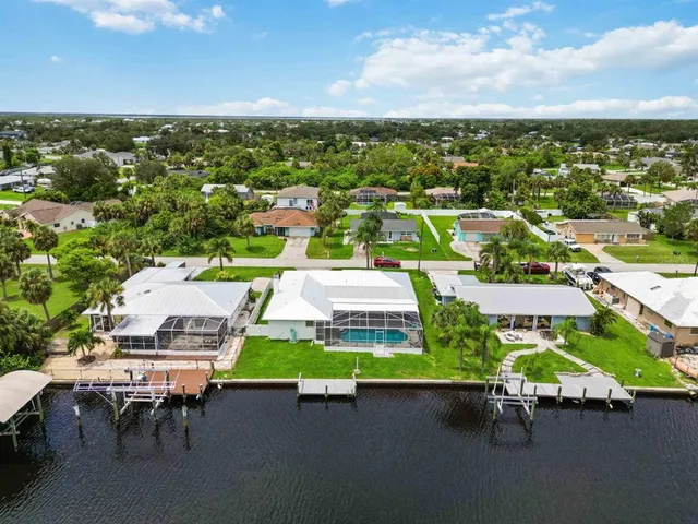 an aerial view of a city