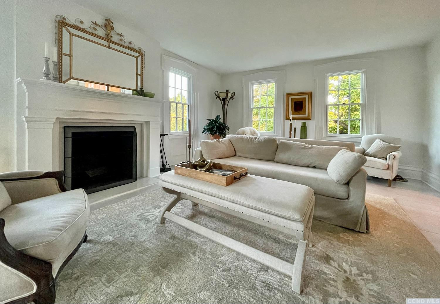 739 Center Hill Road Copake, NY 12516 - Photo 19 of 28 a living room with furniture and a fireplace