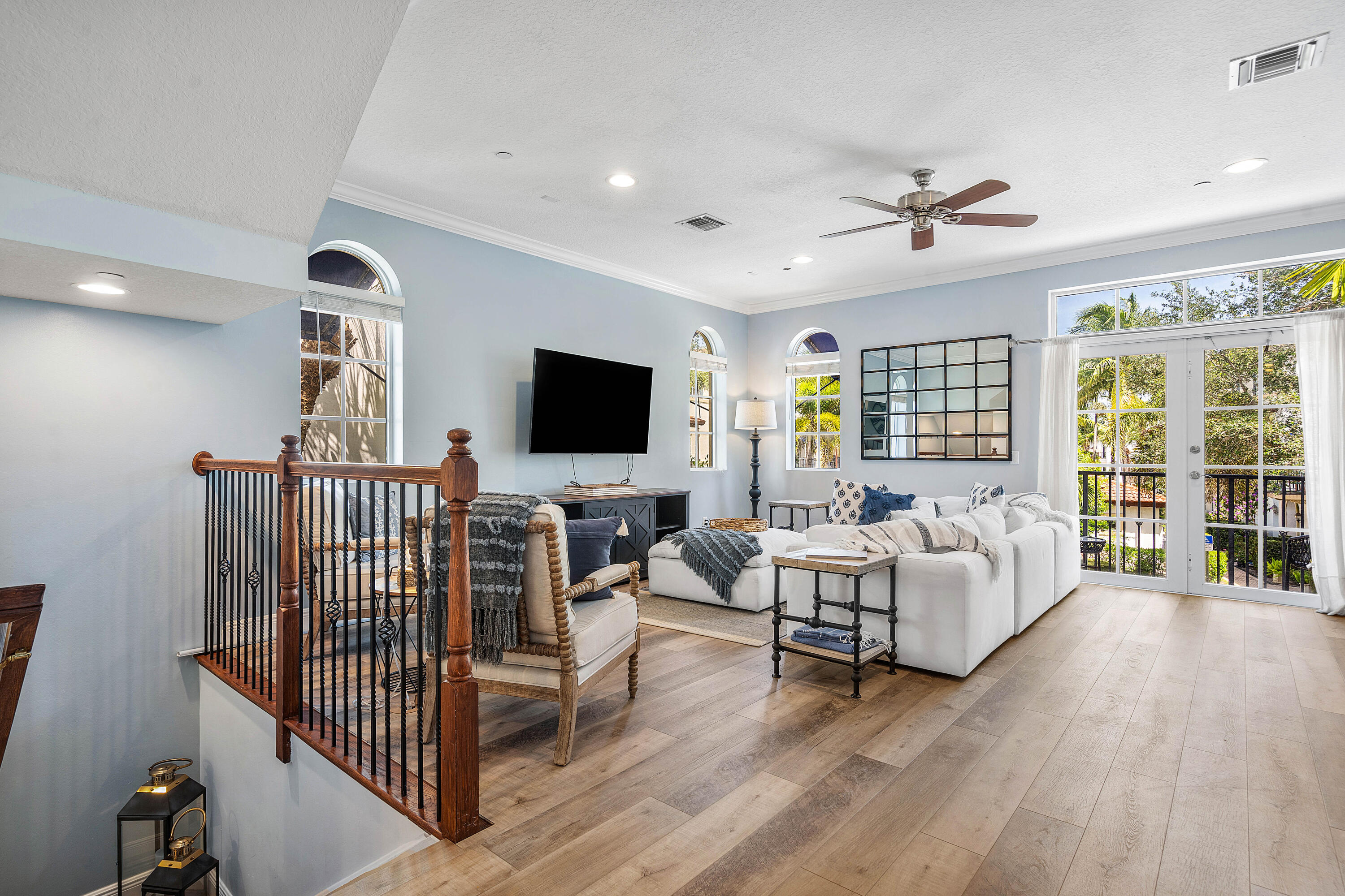 3261 Estancia Way Boynton Beach, FL 33435 - Photo 9 of 51 a living room with furniture fireplace and flat screen tv