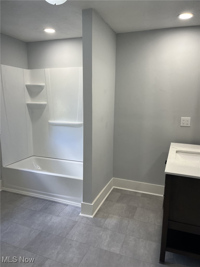3264 Altamont Road Cleveland, OH 44118 - Photo 16 of 32 Bathroom featuring vanity, recessed lighting, and tub / shower combination