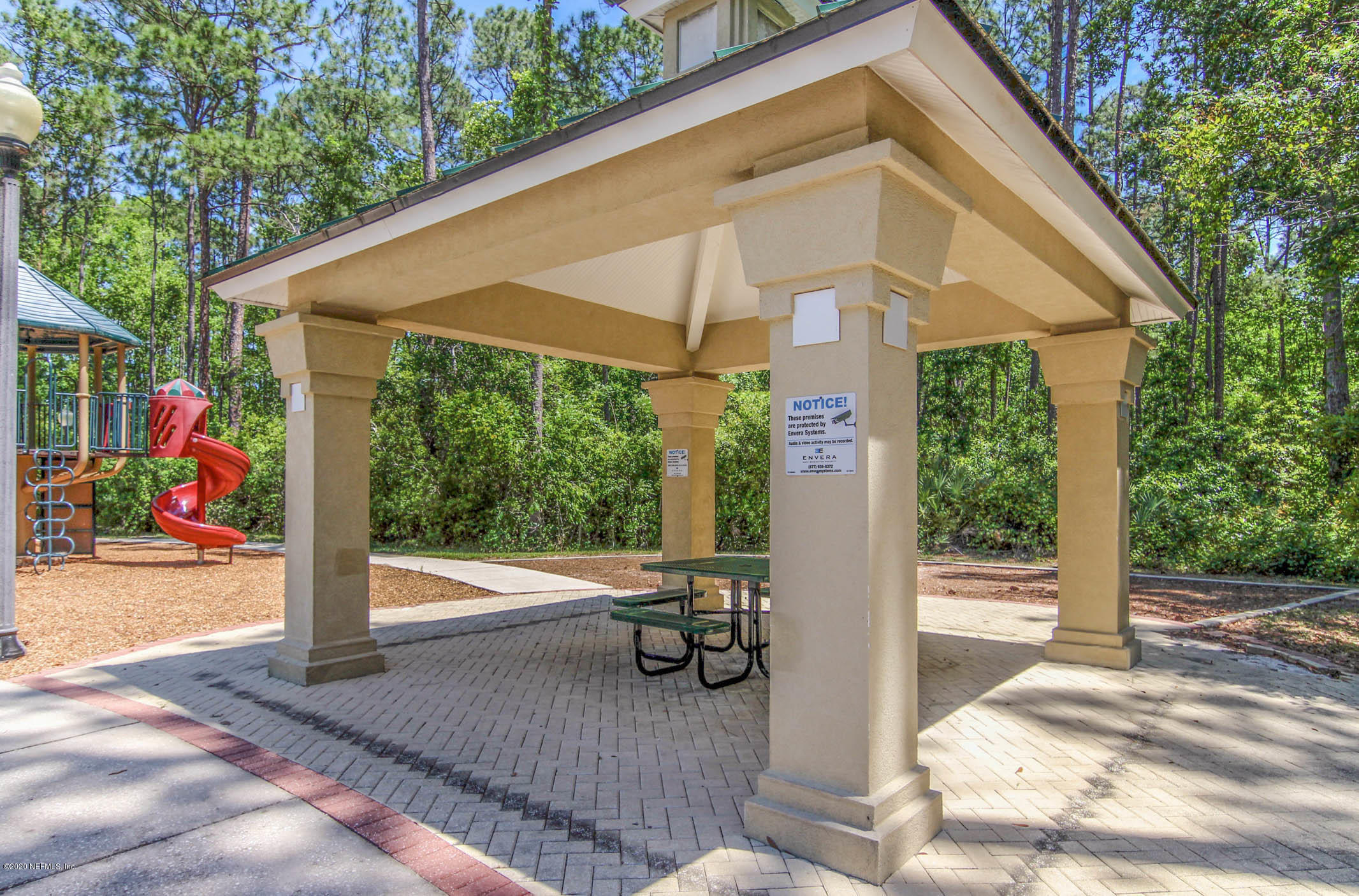 2021 Sailview Road St. Johns, FL 32259 - Photo 34 of 45 a view of a patio with table and chairs under an umbrella