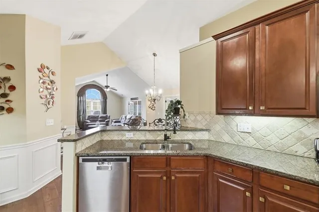 a close up view of closet