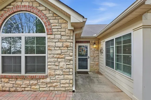a view of a hallway with elevator