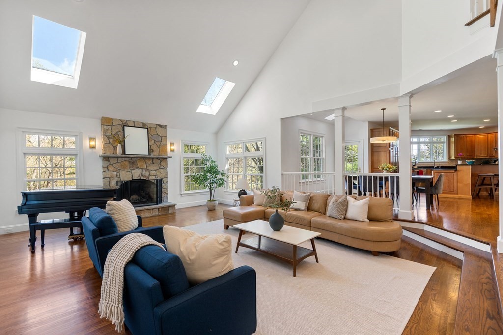 10 Forest Hill Road Wayland, MA 01778 - Photo 16 of 41 a living room with furniture and a fireplace