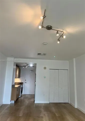 an empty room with a space