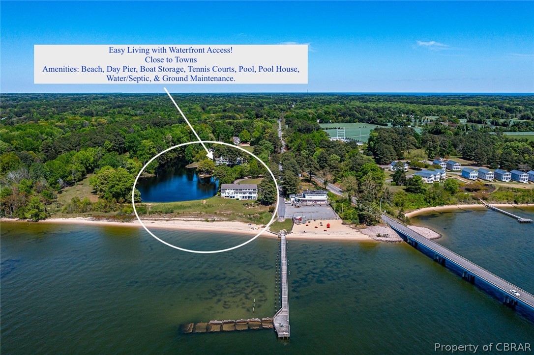 5818 Rivers Landing Terrace, Unit 5818 White Stone, VA 22578 - Photo 2 of 50 Drone / aerial view featuring a water view