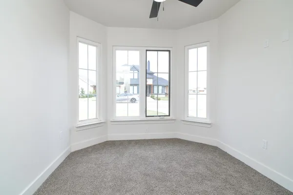 an empty room with a window