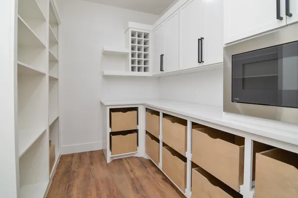 a view of storage and utility room