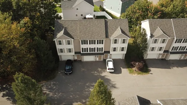 a front view of residential houses