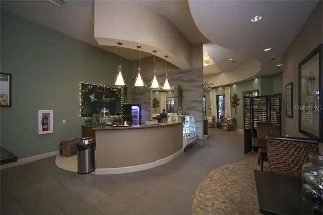 a kitchen with counter top space