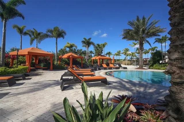 a view of outdoor space with seating area