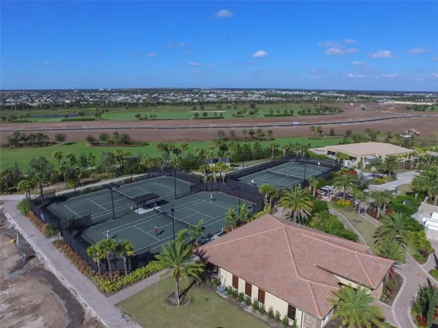 an aerial view of a city