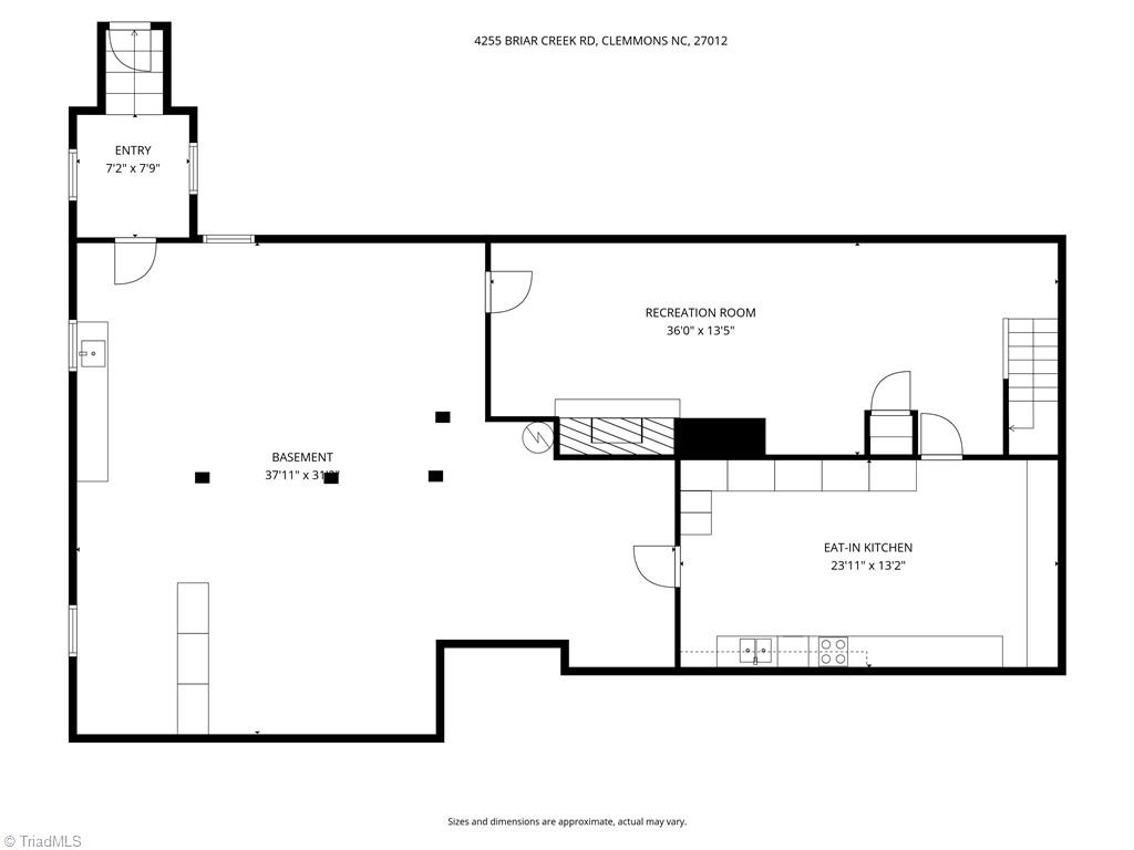 4255 Briar Creek Road Clemmons, NC 27012 - Photo 43 of 44 Basement Floorplan