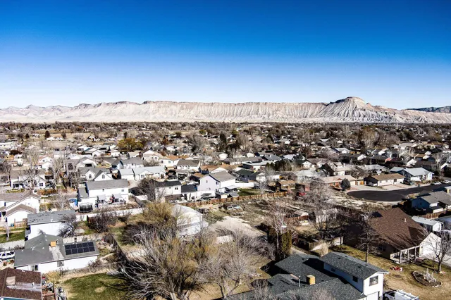 an aerial view of a city