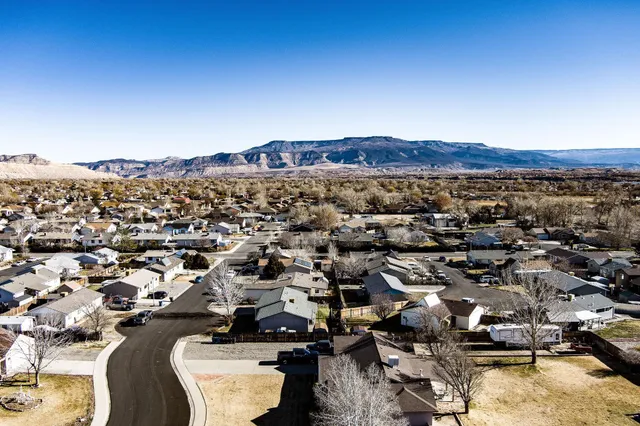 an aerial view of a city