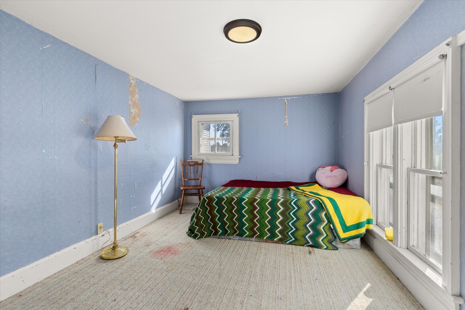 954 North 2401st Road Ottawa, IL 61350 - Photo 38 of 65 a bedroom with a bed and a chandelier