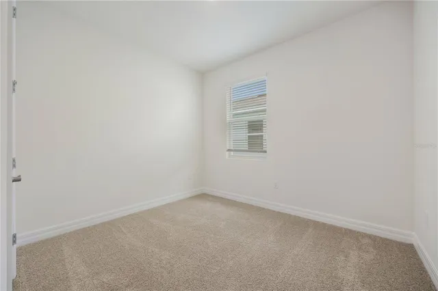 an empty room with closet