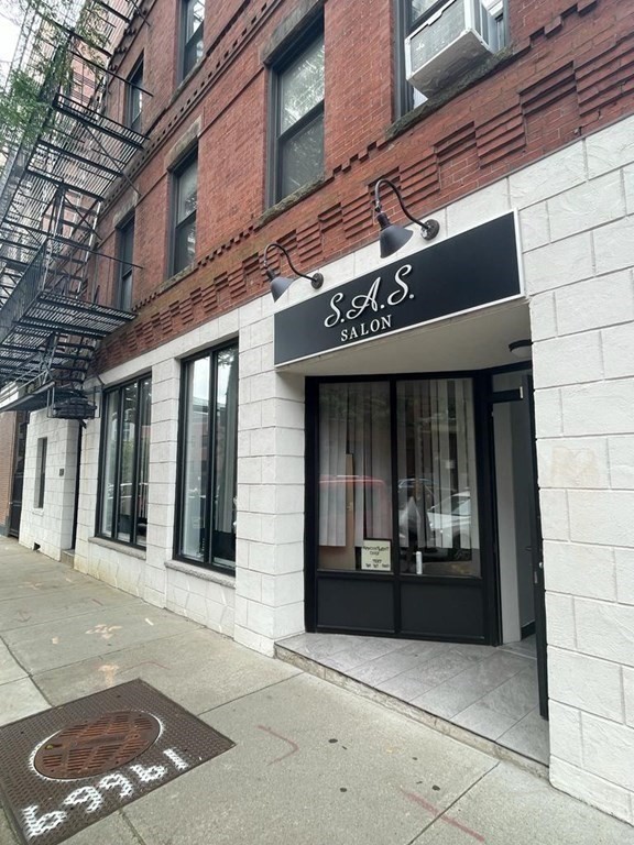 a view of a building entrance