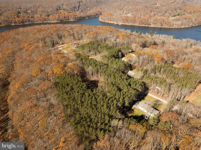 a view of lake and mountain