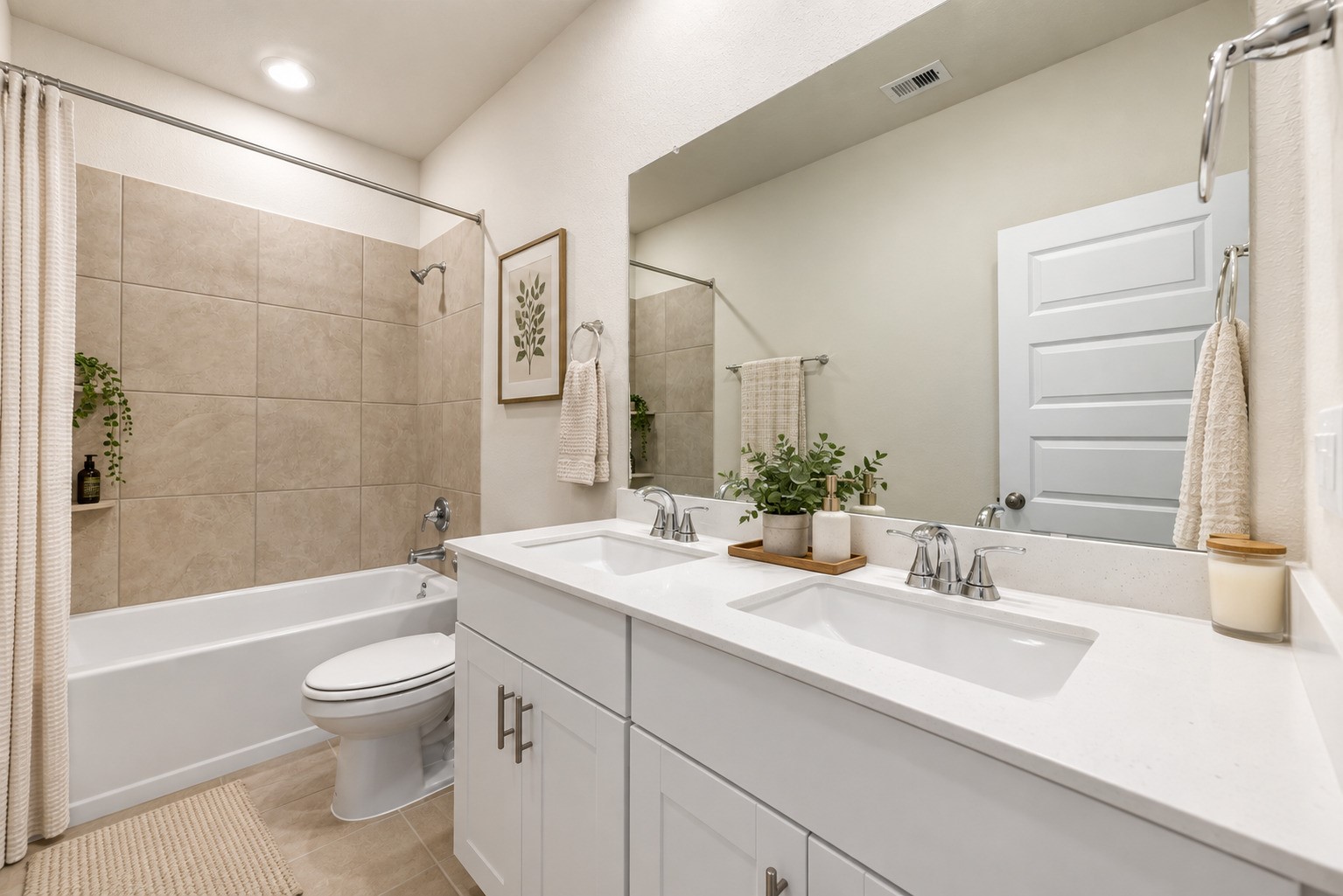 6611 Castella Drive Rosharon, TX 77583 - Photo 27 of 31 The extended vanity provides comfortable counter space, storage, and room for two.