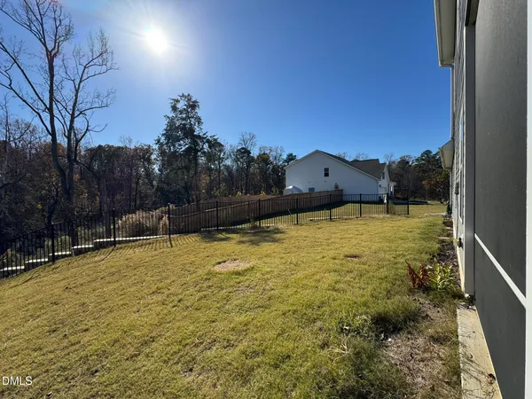 a view of a terrace with a garden