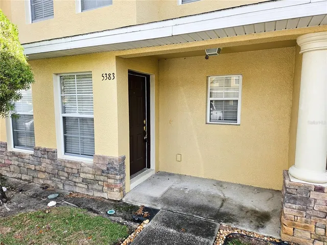 a view of front door of house