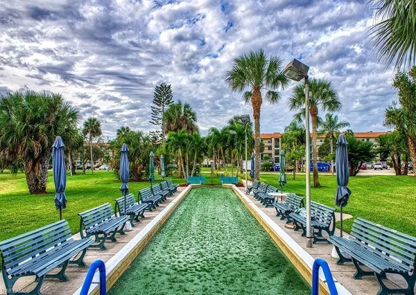 a view of a backyard with a garden