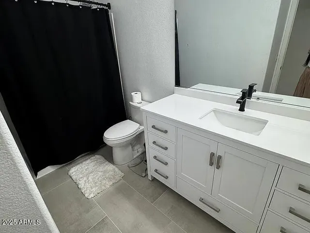 a bathroom with a sink toilet and vanity