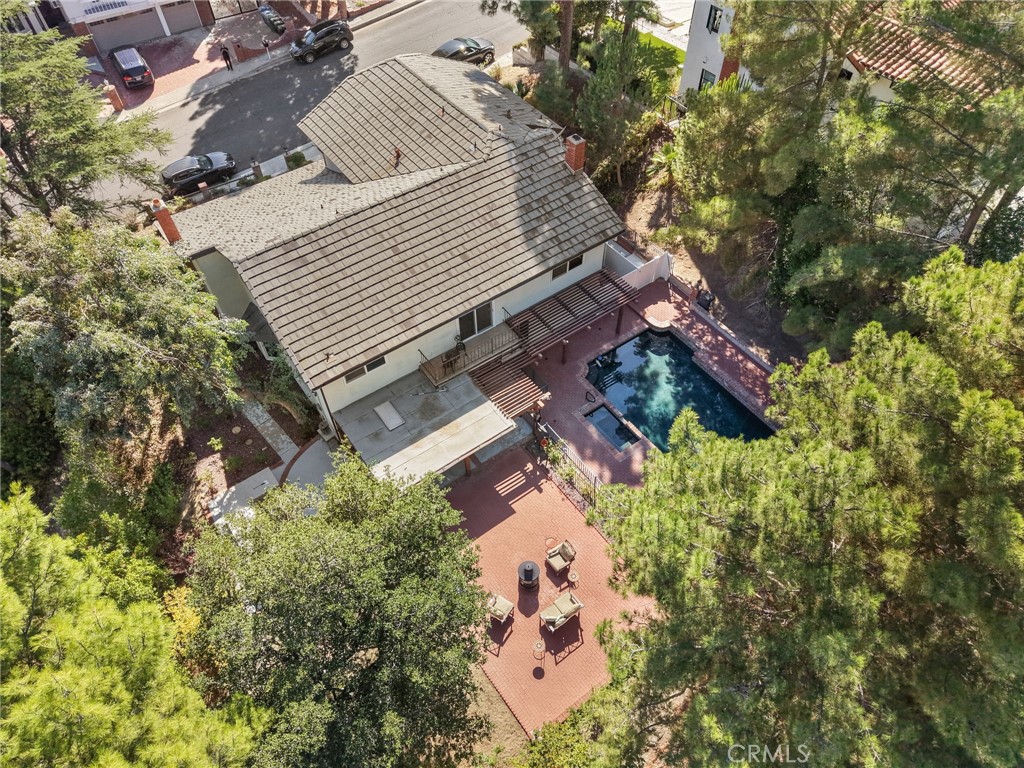 19317 Vista Grande Way Porter Ranch, CA 91326 - Photo 53 of 53 an aerial view of a house with a yard and balcony