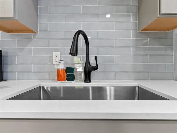 a close view of sink and tap