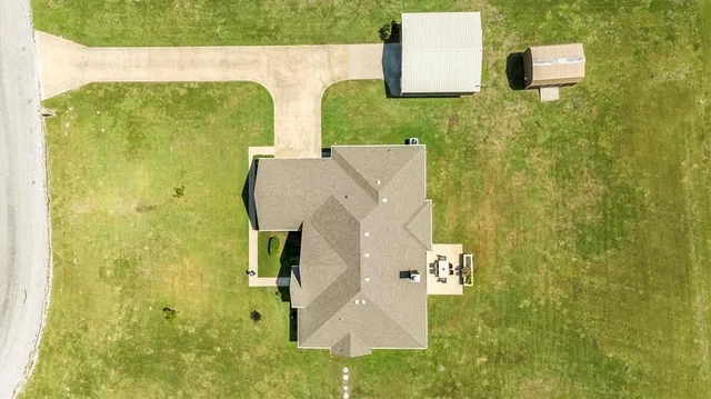 a view of a swimming pool with a mountain