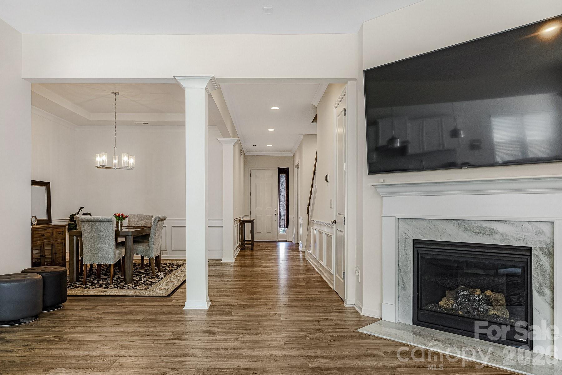 2036 Oliver Terrace Fort Mill, SC 29707 - Photo 19 of 41 a living room with furniture and a fireplace