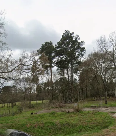a view of outdoor space with green field and trees