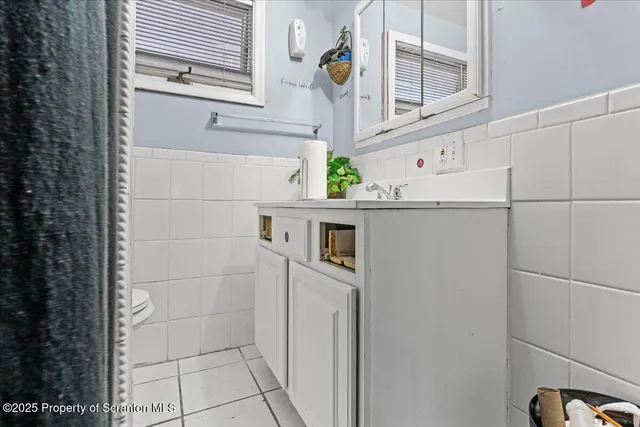 a close view of a refrigerator and microwave