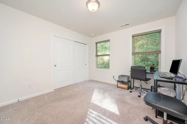 a view of workspace with a window