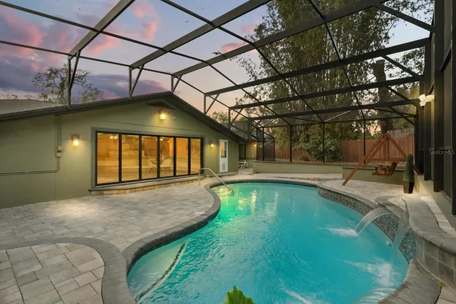 a car is parked in a garage